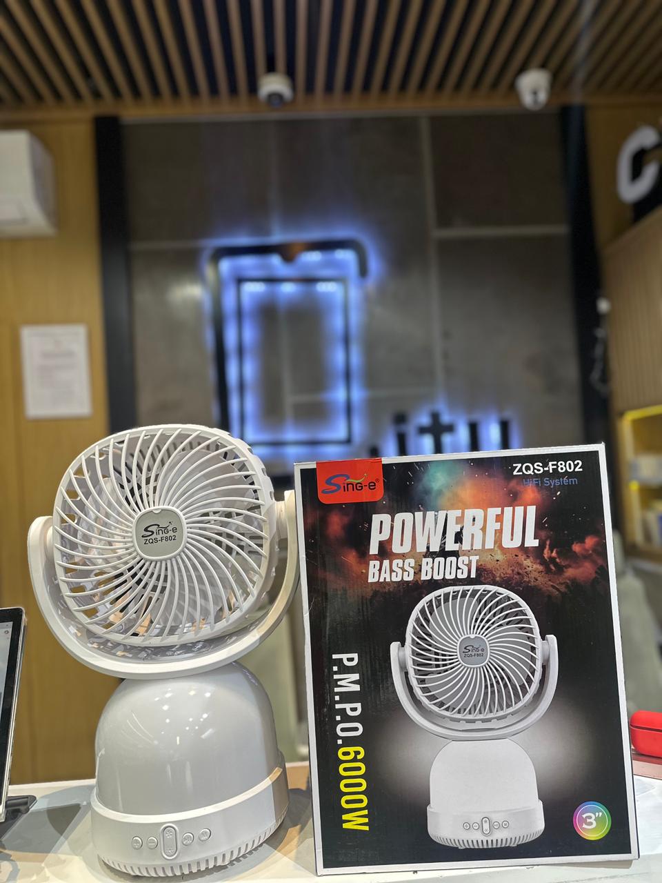 Portable Mini haut-parleur avec ventilateur, éclairage