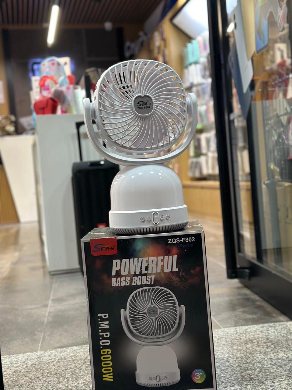 Portable Mini haut-parleur avec ventilateur, éclairage