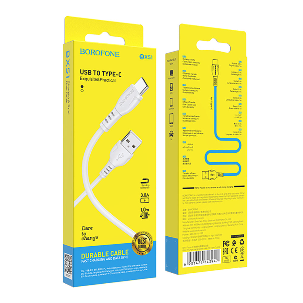 Cable chargeur Borofone bx51 USB type-c