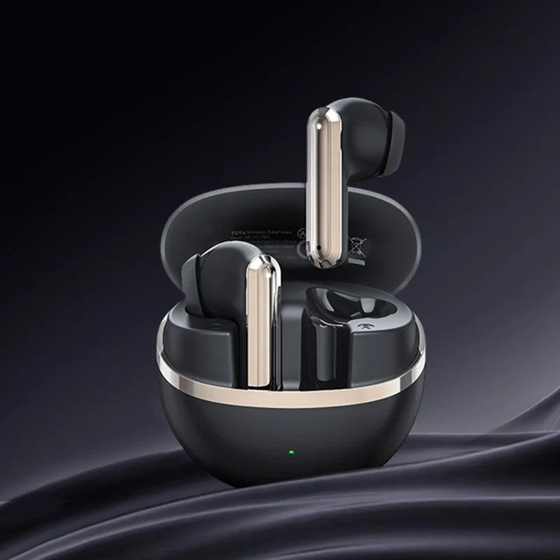 Écouteurs sans fil TOTU BE-15-TWS compatibles Bluetooth, son HiFi, étanches IPX7 - Blanc