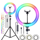Ring light RGB avec support téléphone de diamètre 45 cm Trépied 2 M