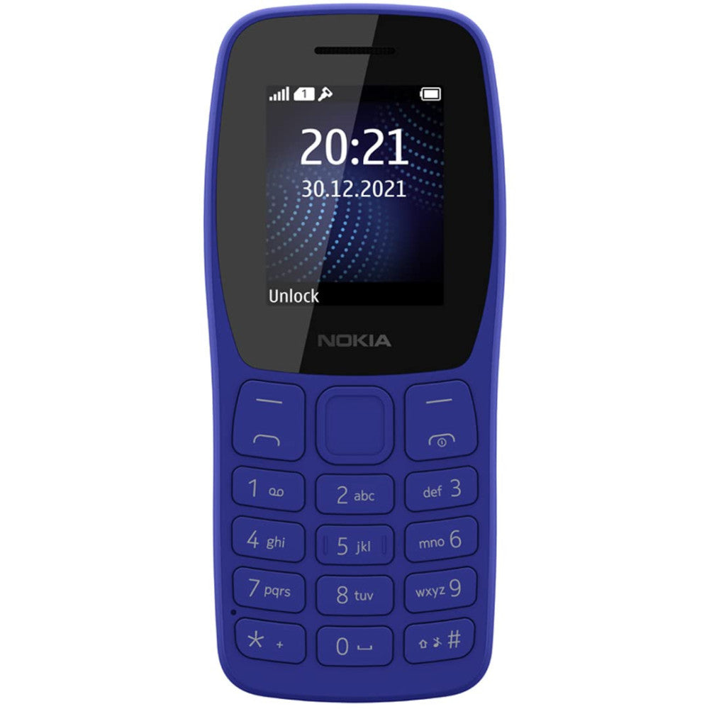 Téléphone Portable Nokia 105 / Double SIM / Bleu
